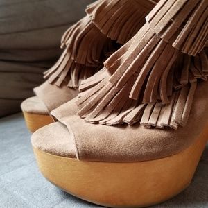 Fringed Platform Heels